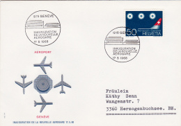 No 455 Sur Lettre De L'inauguration De La Nouvelle Aérogare De Genève, Le 17.5.1968 - Autres & Non Classés