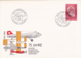 No 715 Sur Enveloppe " 75 Jahre Aviatik Flugplatz Dübendorf-Wangen - 24-31 8.1985" - Sonstige & Ohne Zuordnung