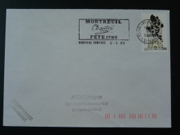 93 Seine St-Denis Montreuil Ermitage Fete Danton 1988 - Flamme Sur Lettre Postmark On Cover - Revolución Francesa