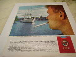 ANCIENNE PUBLICITE SUEDE NOUVEL AROME CIGARETTE PEER EXPORT 1963 - Autres & Non Classés