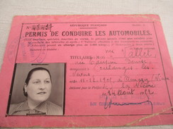 Permis De Conduire Les Automobiles/Préfecture De La Niévre/Vallet Denise, Née Taupin/Amarazy/Coulanges / 1952      AEC82 - Ohne Zuordnung