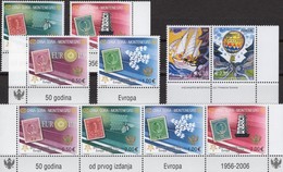 Ferien 2004 Greece 2224/5,Montenegro 108/1+ZD ** 30€ 50 Jahre CEPT Stamps On Stamp Philatelic Se-tenants Bf EUROPA - Ungebraucht