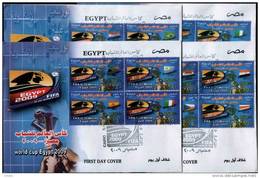 EGYPT / 2009 / FIFA U-20 WORLD CUP EGYPT 2009  / FOOTBALL / SPORT / FLAG / 4 FDCs / VF/ 10 SCANS  . - Lettres & Documents