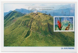 Saint Claude Guadeloupe Soufrière Flamme Station Thermale Carte Maximum 1997 état Superbe - Saint Barthelemy