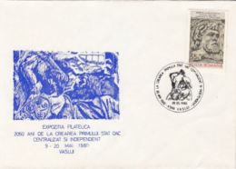 64940- DACIAN STATE ANNIVERSARY, KING BUREBISTA, SPECIAL COVER, 1980, ROMANIA - Brieven En Documenten