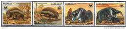 PARAGUAY, WWF, Tamanoirs . Yvert N° 2365/68 ** Neuf Sans Charniere. MNH. - Ungebraucht