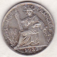 Indochine Française. 20 Cent 1937  . En Argent - French Indochina