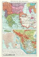 Péninsule Des Balkans (recto) Et Italie (verso) Cartes Physique, Géologique, En Relief  Atlas 1955 - Zonder Classificatie