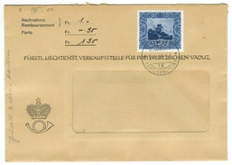 Liechtenstein // 1951 // Lettre Remboursement Du Service Philatélique 1er Jour No.26 - Storia Postale