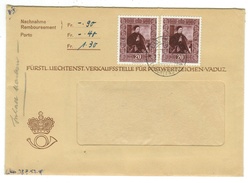 Liechtenstein // 1952 // Lettre Remboursement Du Service Philatélique 1er Jour - Storia Postale