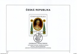 Czech Republic - 2017 - Personalities - Maria Theresa - FDS (first Day Sheet) - FDC