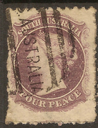 SOUTH AUSTRALIA 1876 4d Purple SG 138 U #ABG248 - Used Stamps