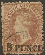 SOUTH AUSTRALIA 1876 8d On 9d SG 120 U #ABG257 - Oblitérés