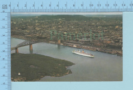 Montréal Quebec Canada - Ocealn Liner  Approaching Jacques Cartier And Harbour Cover Thorold Ont 1967 - Montreal