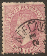 SOUTH AUSTRALIA 1868 9d Claret SG 75 U #ABG228 - Used Stamps