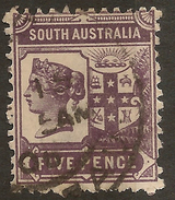 SOUTH AUSTRALIA 1894 5d QV SG 240 U #ABG369 - Storia Postale