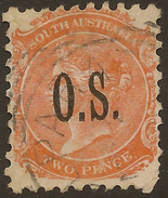 SOUTH AUSTRALIA 1891 2d OS SG O55 U #ABG474 - Cartas & Documentos