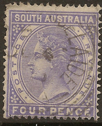 SOUTH AUSTRALIA 1876 4d QV P15 SG 189a U #ABG344 - Briefe U. Dokumente