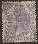 SOUTH AUSTRALIA 1876 4d QV P15 SG 189a U #ABG345 - Oblitérés