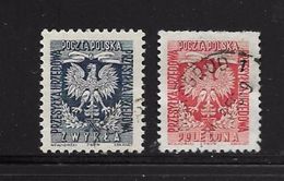 POLOGNE 1954 SERVICE  YVERT N°O28/29 OBLITERE - Oficiales