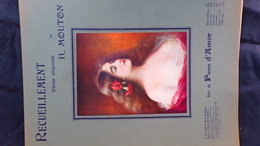 PARTITION MUSICALE- RECUEILLEMENT VALSE H. MOUTON-VERS PIERRE D' AMOR-A.DURAND PARIS 1909 - Partitions Musicales Anciennes