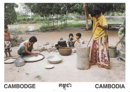 Asie > Cambodge CAMBODIA  A Girl Is Doing Rice (riz Enfant Enfants ) *PRIX FIXE - Camboya