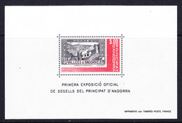 Andorra Fr. 1982 1st Philatelic Exhibition M/s ** Mnh (36752) - Blocks & Kleinbögen