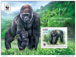 Central African Republic. 2015 WWF – Gorilla (Block). (225b) - Gorillas
