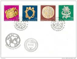HUNGARY - 1973.FDC Set I.- 46th Stampday - Treasures From Hungarian Natl.Museum Mi:2898-2901. - FDC