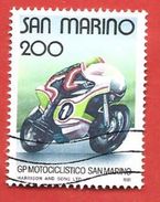 SAN MARINO USATO - 1981 - Gran Premio Motociclistico Di San Marino - £ 200 - S. 1074 - Gebraucht