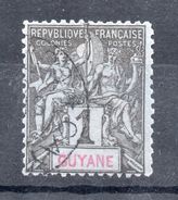 GUYANE   N°30 Noir Sur Azuré  Oblitéré - Used Stamps