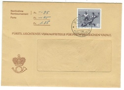 Liechtenstein // 1954 // Lettre Remboursement Du Service Philatélique 1er Jour - Briefe U. Dokumente