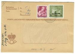 Liechtenstein // 1955 // Lettre Remboursement Du Service Philatélique - Cartas & Documentos