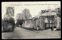 CPA ANCIENNE FRANCE- SÉNART (91)- EN FORET- L'ERMITAGE DE LOUIS XV EN HIVER- RESTAURANT DE M. PONNELLE- ANIMATION - Sénart