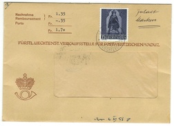 Liechtenstein // 1958 // Lettre Remboursement Du Service Philatélique 1er Jour - Covers & Documents