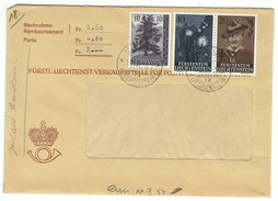 Liechtenstein // 1957 // Lettre Remboursement Du Service Philatélique 1er Jour - Covers & Documents