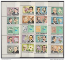 1989.11- * CUBA 1989. MNH. HISTORIA LATINOAMERICANA. ESCRITORES AMERICANOS. FLORES. FLOWER & WRITTER. - Unused Stamps