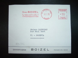 LETTRE EMA SJ 10279 à 30 Du 6 11 70 EPERNAY PPAL (51 MARNE) Avec BOIZEL La Ville Est Belle! + CHAMPAGNE BOIZEL - Vins & Alcools