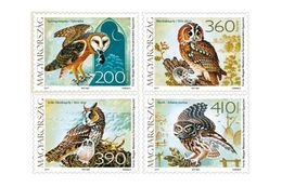 HUNGARY - 2017. Cpl.Set  - Owls / Barn Owl /Brown Owl / Long-Eared Owl / Little Owl   MNH!!! - Nuevos