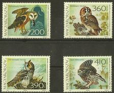 HUNGARY 2017 FAUNA Animals. Night Birds Of Prey OWLS - Fine Set MNH - Neufs