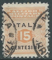 1943 OCCUPAZIONE ANGLO AMERICANA SICILIA 15 CENT - R13-8 - Anglo-Amerik. Bez.: Sicilë