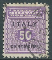 1943 OCCUPAZIONE ANGLO AMERICANA SICILIA 50 CENT - R13-8 - Ocu. Anglo-Americana: Sicilia