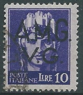 1945-47 TRIESTE AMG VG USATO IMPERIALE EFFIGIE 10 LIRE - R14-9 - Usados