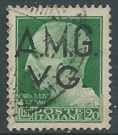 1945-47 TRIESTE AMG VG USATO IMPERIALE EFFIGIE 20 LIRE - R14-9 - Gebraucht