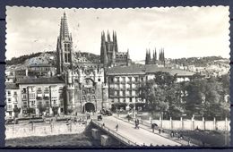 1948 , BURGOS - PUENTE Y ARCO DE SANTA MARIA , TARJETA POSTAL CIRCULADA - Burgos