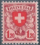 Wappen 164, 120 Rp.lilarot/rot **             1924 - Unused Stamps