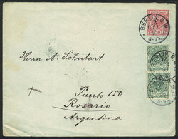 GERMANY 10Pf. Stationery Envelope Uprated With 10Pf., Sent From Berlin To Rosar - Andere & Zonder Classificatie