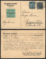GERMANY Card With Printed Offer Of Postage Stamps By A Stamp Dealer Of Zwickau, - Andere & Zonder Classificatie