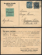 GERMANY Card With Printed Offer Of Postage Stamps By A Stamp Dealer Of Zwickau, - Autres & Non Classés