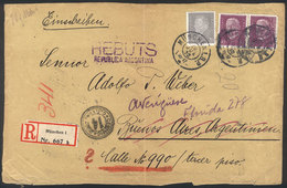 GERMANY Front Of A Registered Cover Sent From München To Buenos Aires On 20/JUN - Andere & Zonder Classificatie